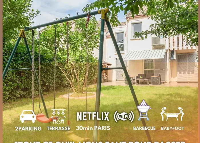 Le Garden - Ideal Famille,Groupe-Amis-Jardin-Barbecue-Babyfoot-Wifi