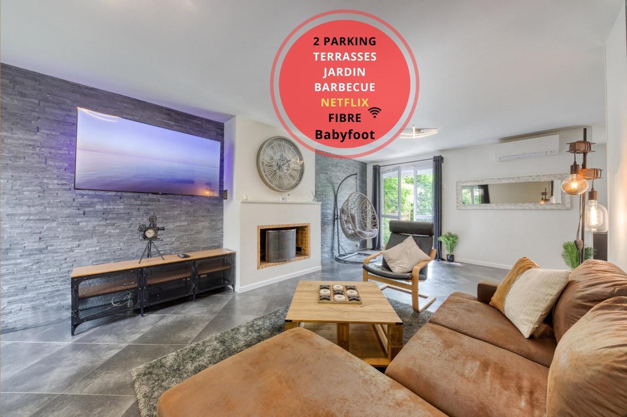 Le Garden - Ideal Famille,groupe-amis-jardin-barbecue-babyfoot-wifi Apartment